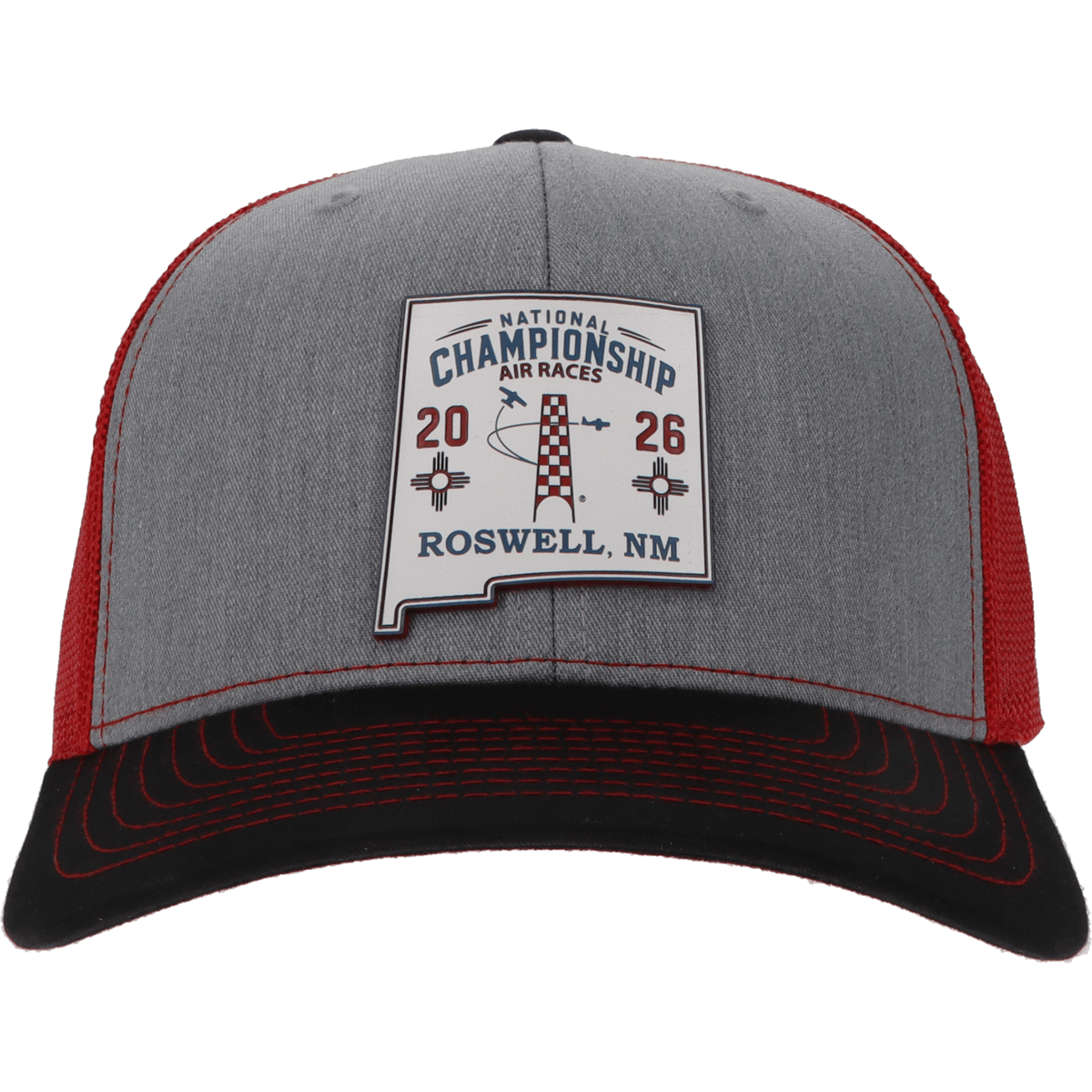 Roswell Air Races Headwear Heather Grey/Red/Black New Mexico 2026 Roswell Air Races Richardson 112 Trucker Hat