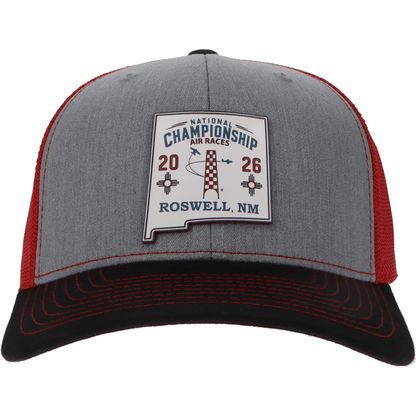 Roswell Air Races Headwear Heather Grey/Red/Black New Mexico 2026 Roswell Air Races Richardson 112 Trucker Hat