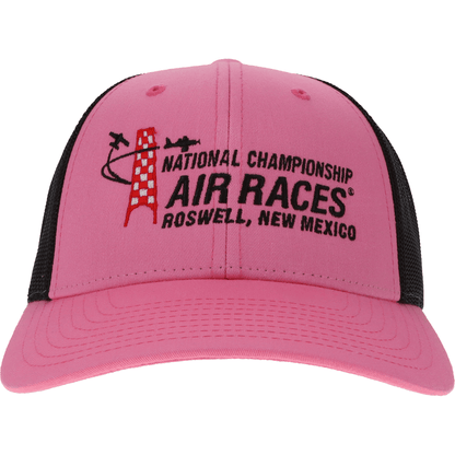 Roswell Air Races Headwear Hot Pink/Black Roswell Air Races Richardson 115 Low Pro Trucker Hat - Size Small