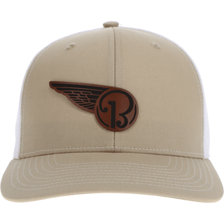 Beechcraft Half Wing Logo Richardson 112 Heritage Trucker Hat - Buckskin