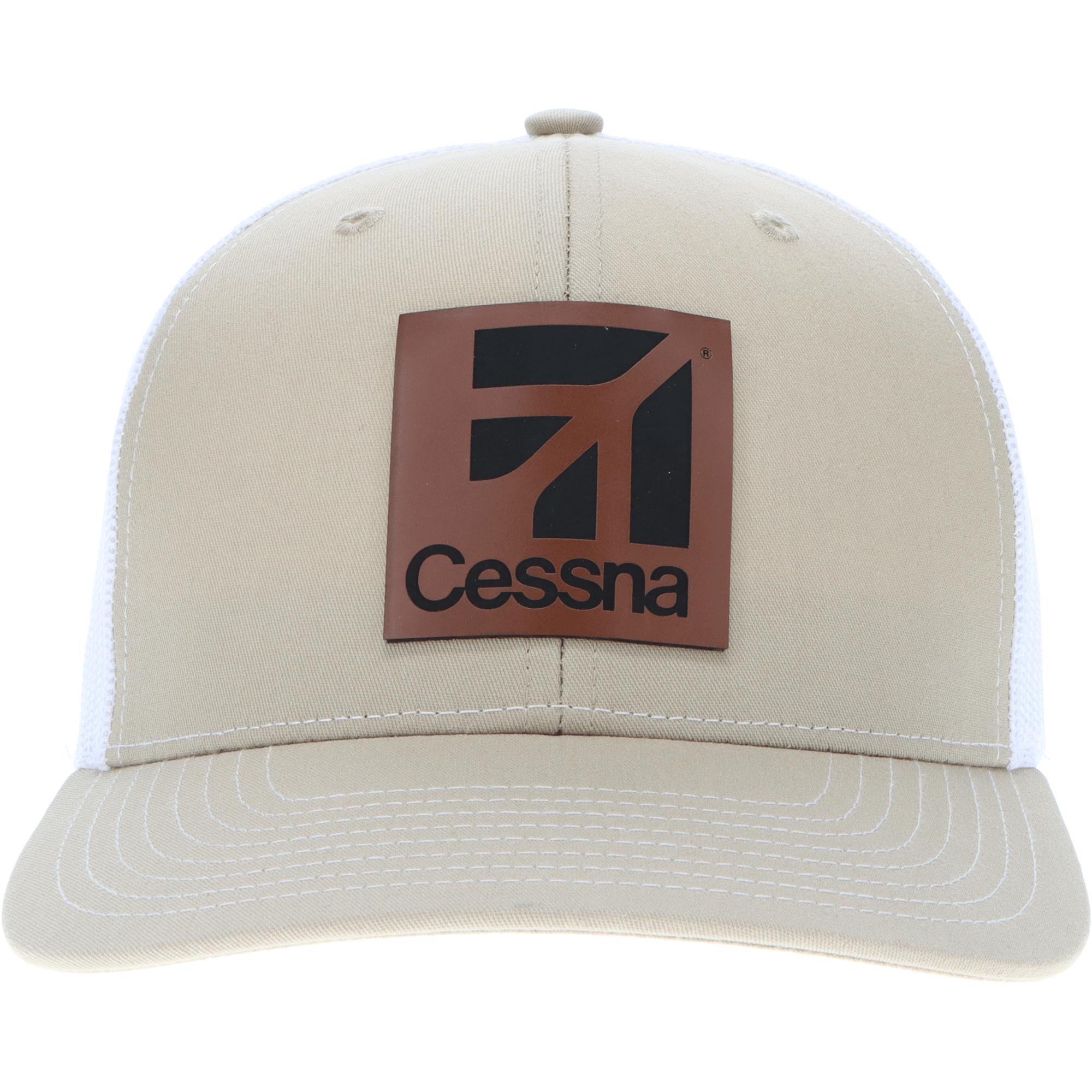 Aeroplane Apparel Company Headwear Khaki/White Cessna Modern Logo Heritage Trucker Hat - Walnut