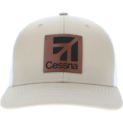 Aeroplane Apparel Company Headwear Khaki/White Cessna Modern Logo Heritage Trucker Hat - Walnut