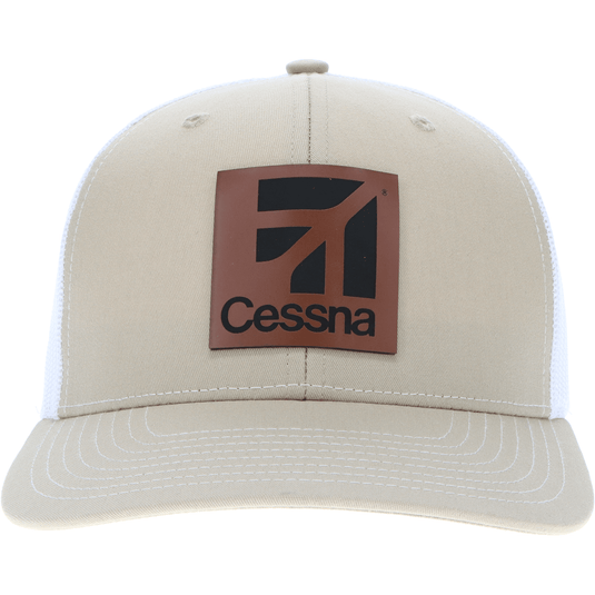 Aeroplane Apparel Company Headwear Khaki/White Cessna Modern Logo Heritage Trucker Hat - Walnut