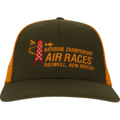 Roswell Air Races Headwear Moss Green/Vivid Orange Roswell Air Races Richardson 173 Hood River Performance Trucker Hat