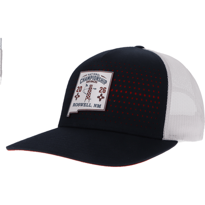 Roswell Air Races Headwear Navy/White/Red New Mexico 2026 Roswell Air Races Richardson 163 Trucker Hat