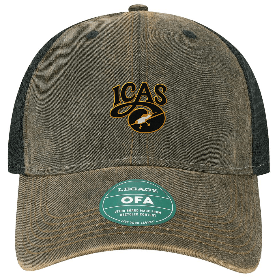 Aeroplane Apparel Company Headwear OSFA / Black / Black ICAS Legacy Old Favorite Trucker Hat