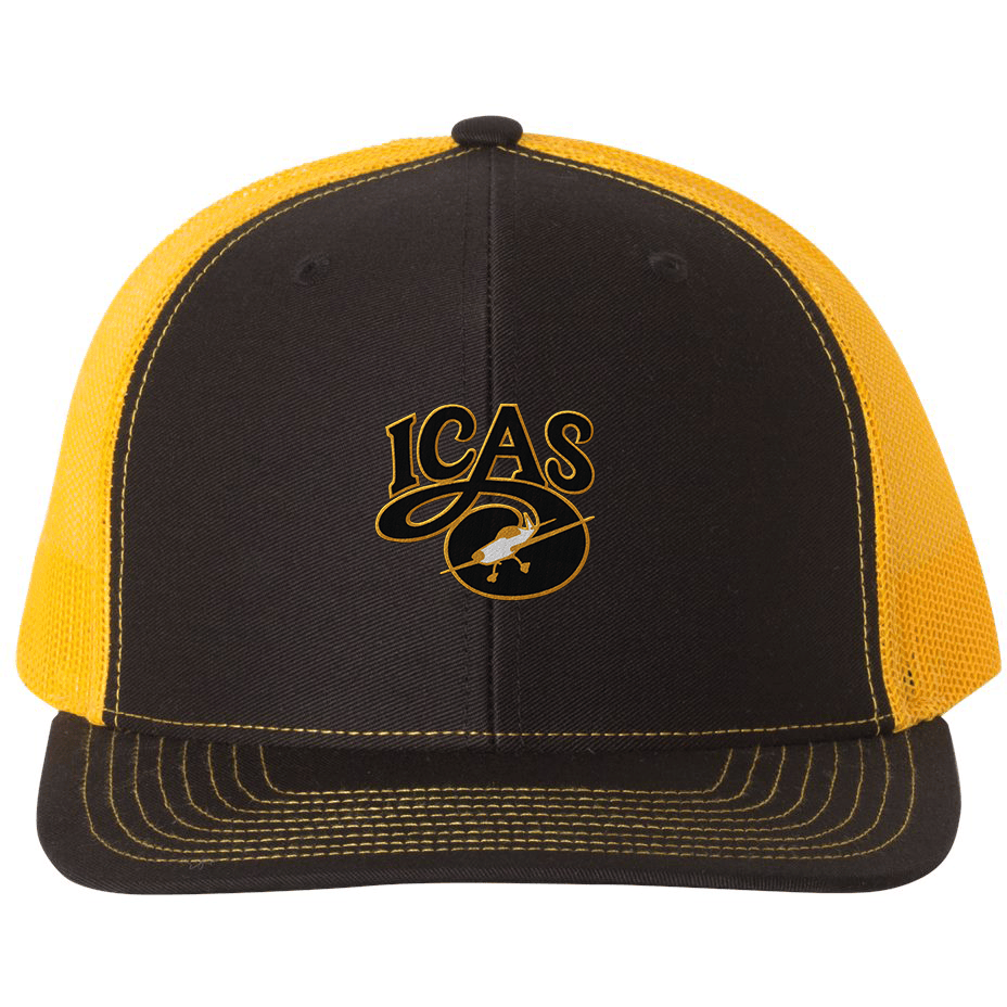 Aeroplane Apparel Company Headwear OSFA / Black / Gold ICAS Richardson 112 Snapback Trucker Hat