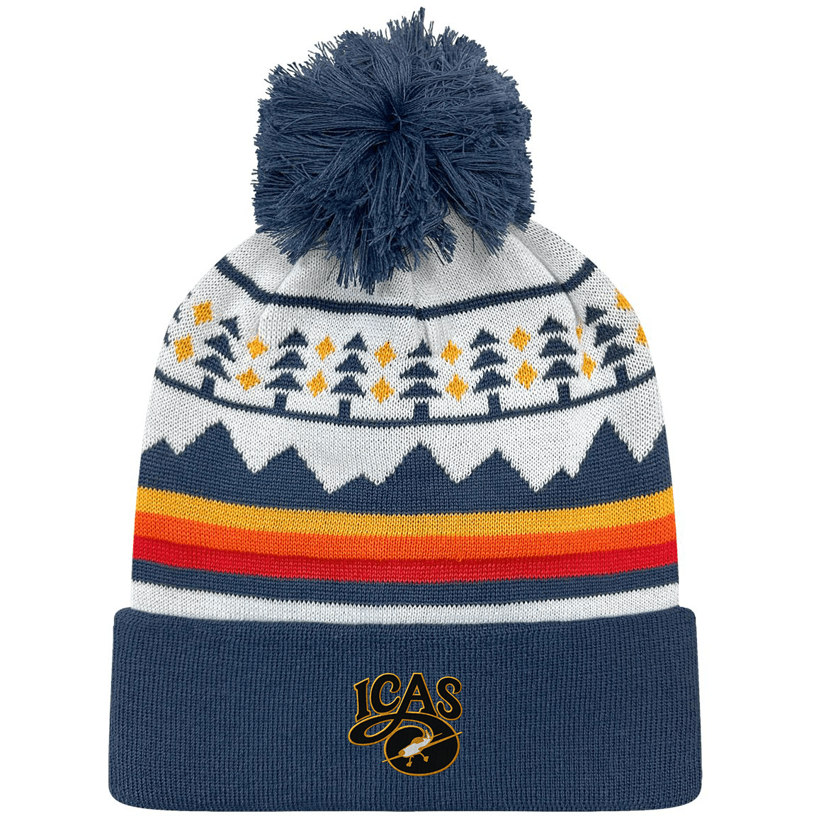 Aeroplane Apparel Company Headwear OSFA / Trees & Peaks / Navy ICAS Locale Grand Recycled Beanie