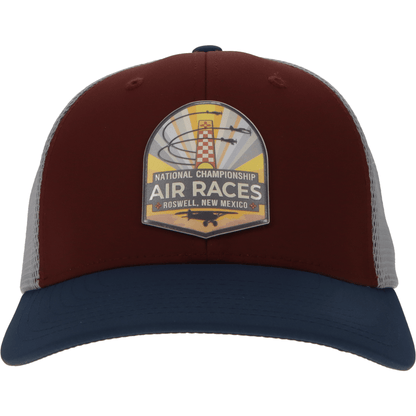Roswell Air Races Headwear Red Mahogany/Medium Grey/Insignia Blue High Desert Sunburst Roswell Air Races Richardson 173 Trucker Hat