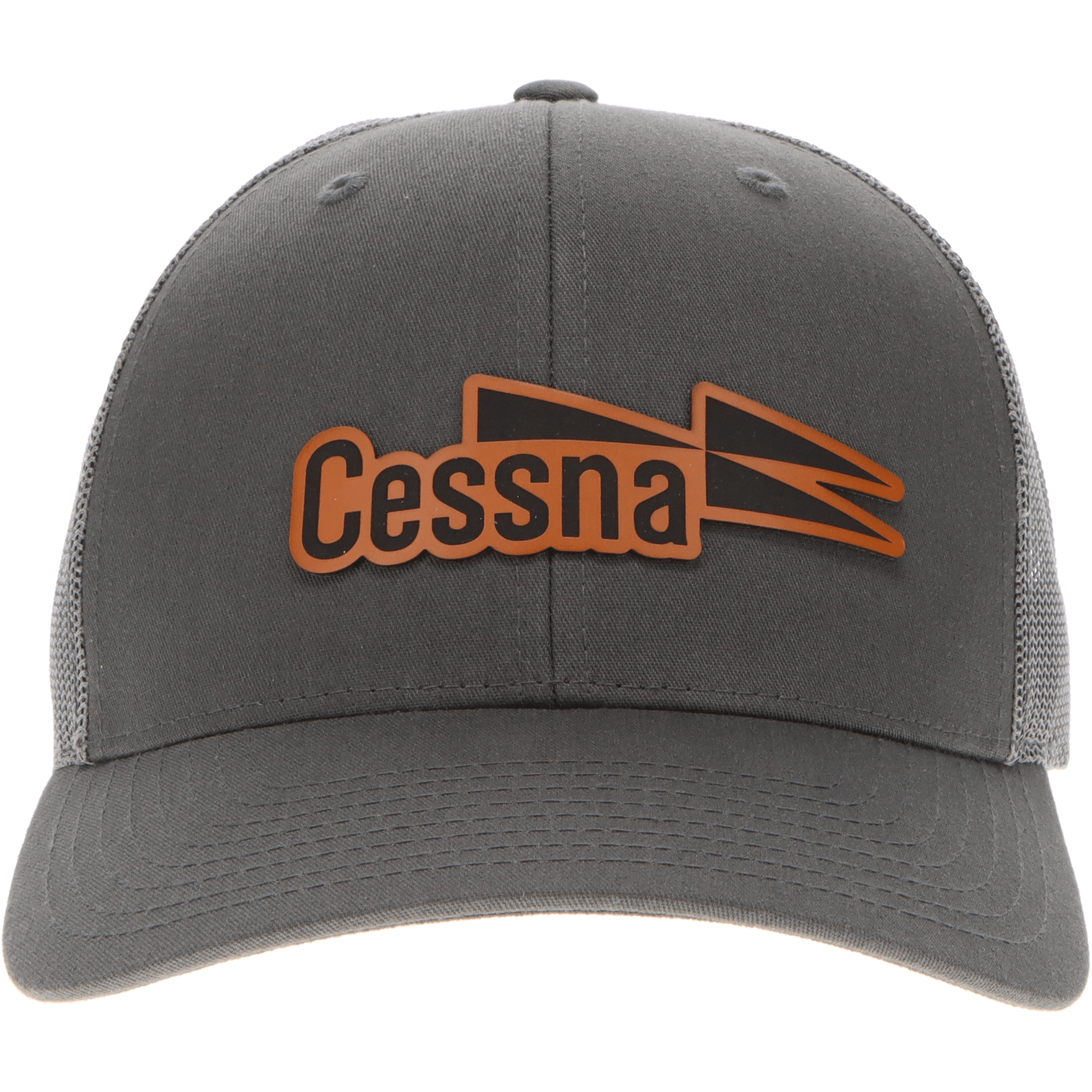 Aeroplane Apparel Company Headwear Solid Charcoal Cessna 70's Logo Heritage Trucker Hat - Buckskin