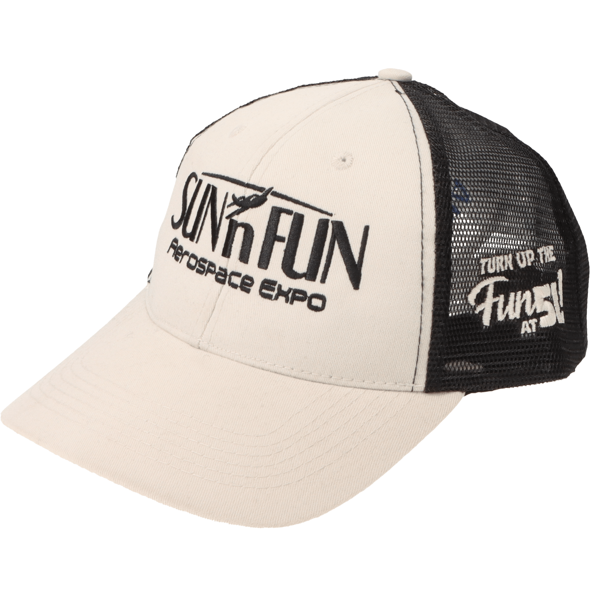 SUN 'n FUN Headwear Stone/Black SUN 'n FUN Stone/Black Low Profile Structured Cap w/Turn Up The Fun for 51 Black Embroidrey