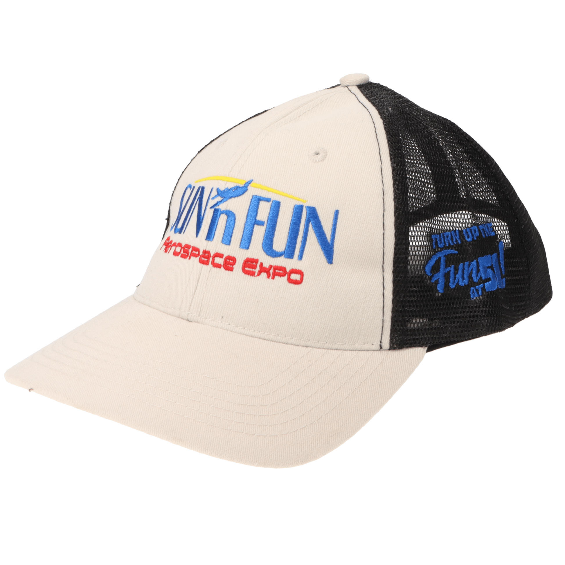 SUN 'n FUN Headwear Stone/Black SUN 'n FUN Stone/Black Low Profile Structured Cap w/Turn Up The Fun for 51 Color Embroidery