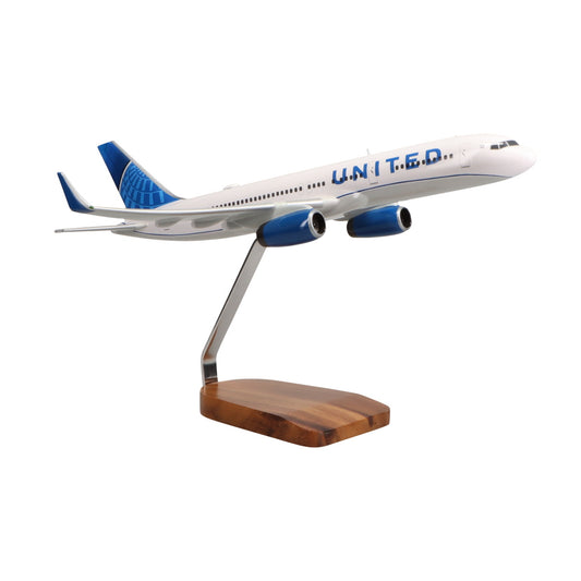 Boeing 757-200 United Airlines Large Mahogany Model