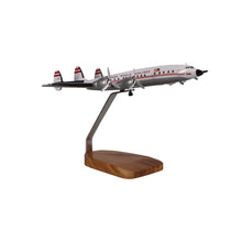 Modelo grande de caoba del Lockheed L-1649 Starliner TWA (Trans World Airlines)