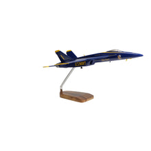 McDonnell Douglas F/A-18E Super Hornet Blue Angels Modelo grande de caoba