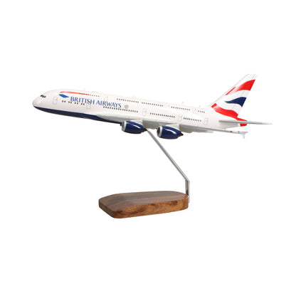 Airbus A380 British Airways modelo grande de caoba