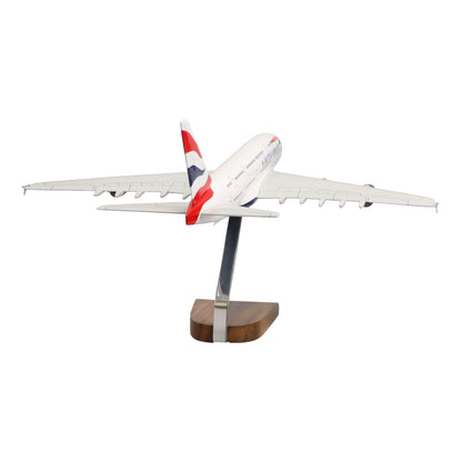 Airbus A380 British Airways modelo grande de caoba