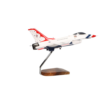 General Dynamics F-16A Thunderbirds Modelo grande de caoba