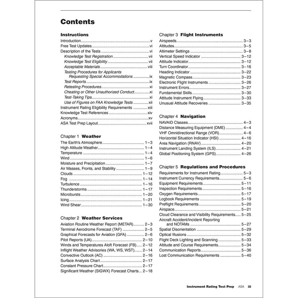ASA Instrument Rating ASA 2027-2028 Instrument Rating Test Prep: Book + Prepware Online Practice Tests