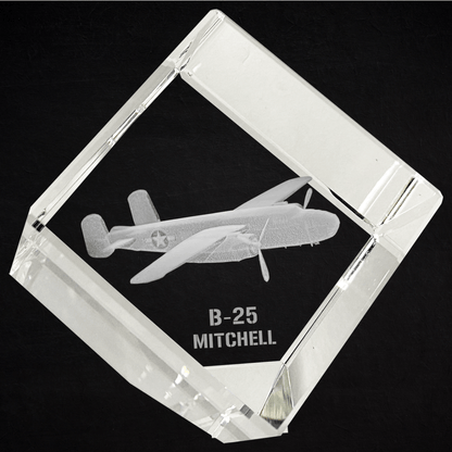 Etched Memory Office Etched Memory B-25 Mitchell 3D Diamond Cube
