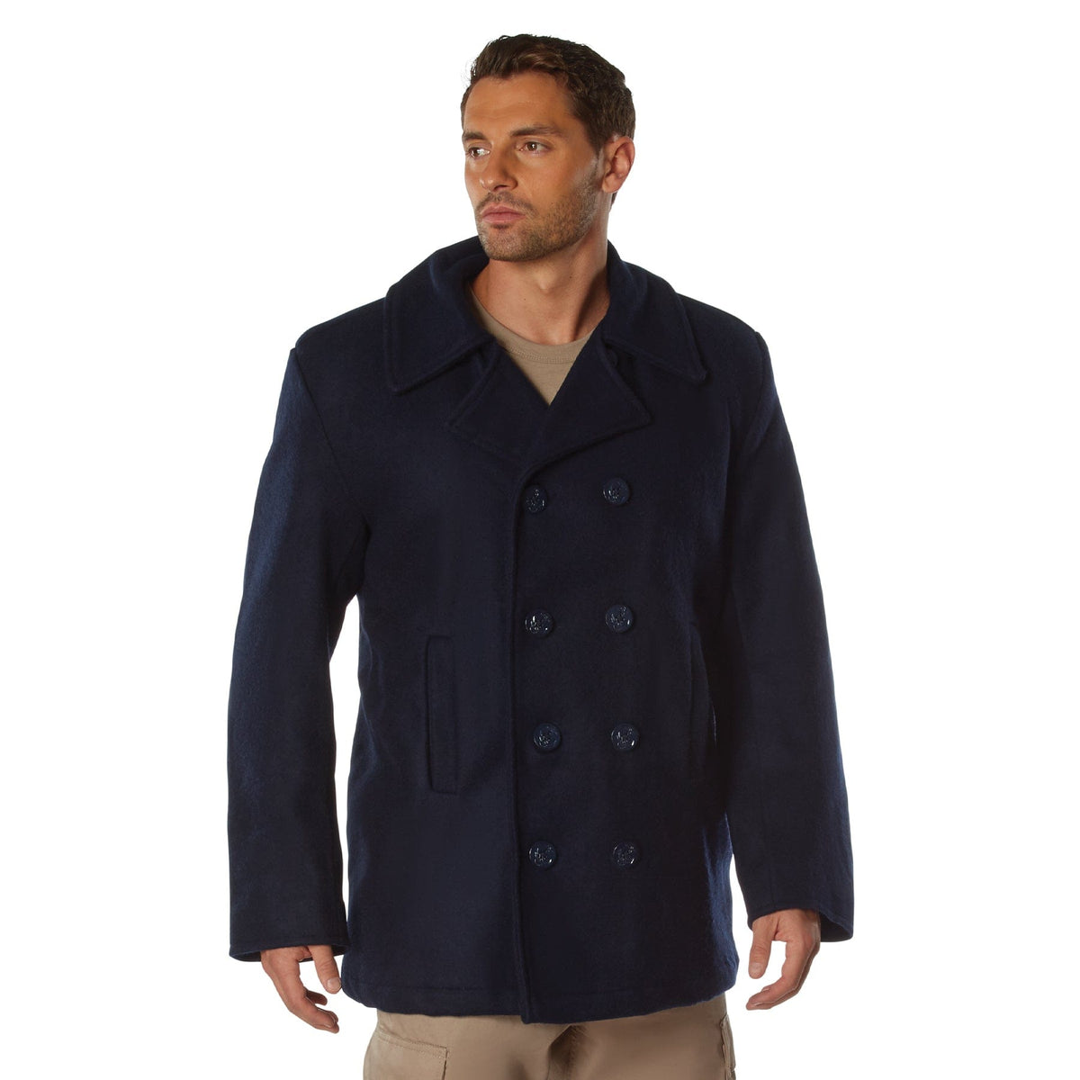US Navy Pea Coat by Rothco - Heavy Wool Warmth for Pilots