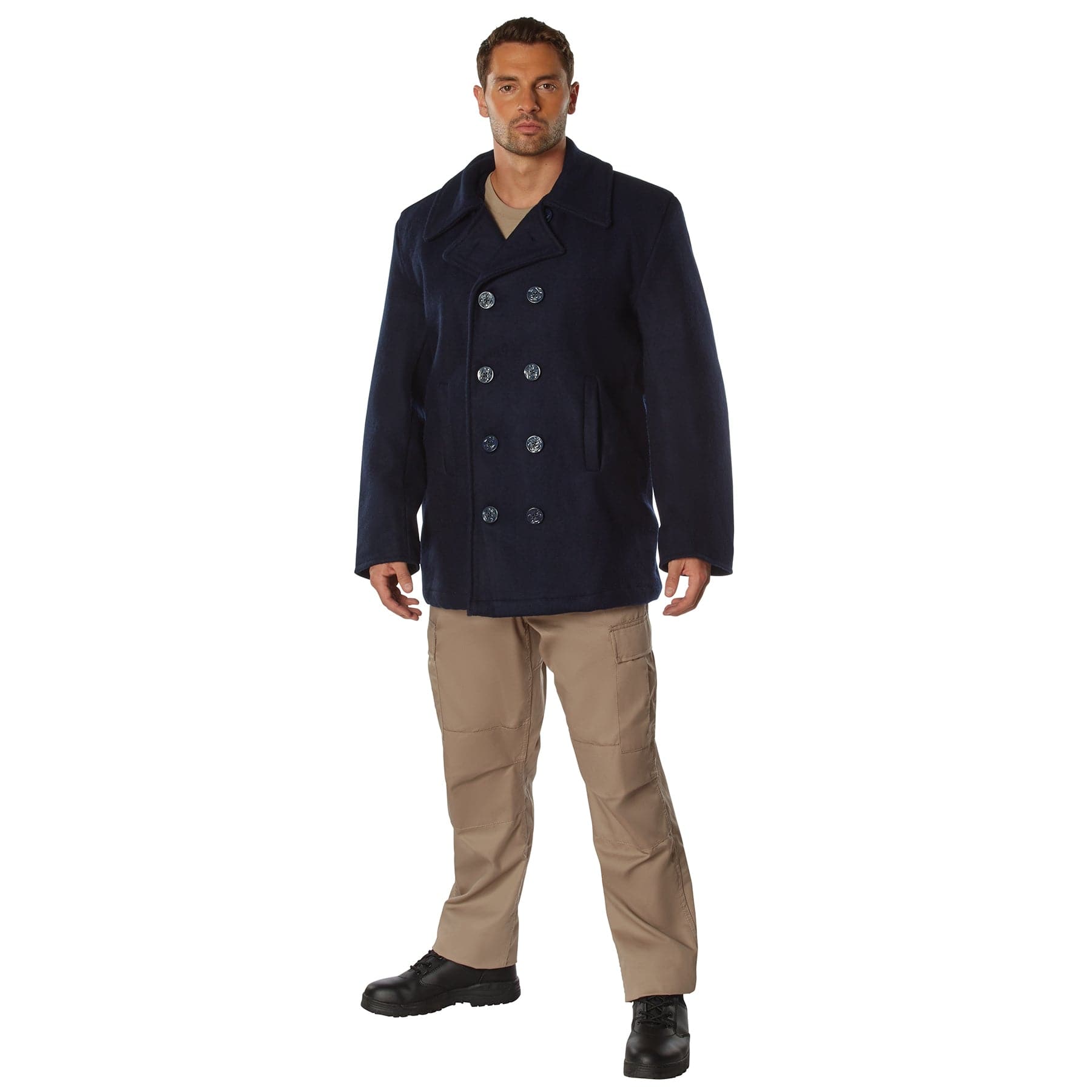 US Navy Pea Coat by Rothco - Heavy Wool Warmth for Pilots