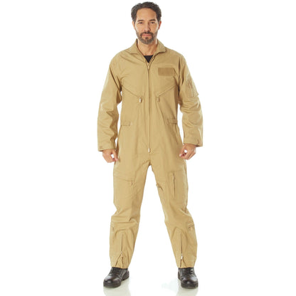 Rothco Outerwear XSmall / Khaki Flight Suit Cotton/Poly Blend