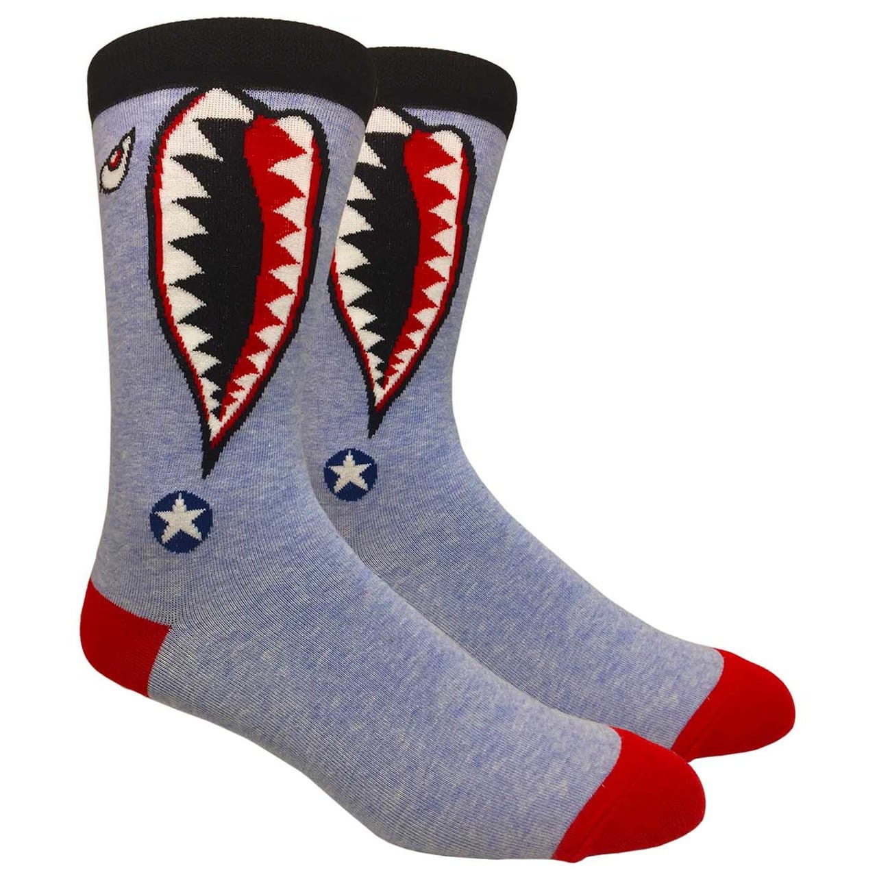 U.S. Hosiery Inc. P-40 Warhawk Shark Mouth Crew Socks