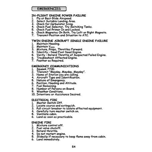 Flight Time Publishing Pilot's Pocket Handbook: Flight Calculations, Weather Decoder & Memory Aids by Art Parma
