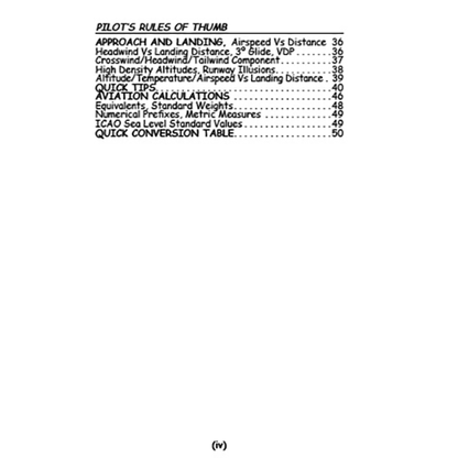 Flight Time Publishing Pilot's Rules of Thumb: Aviation Math, Handy Formulas & Quick Flying Tips by Art Parma