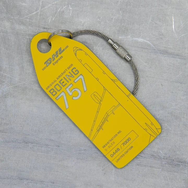 Aviationtag Pins Patches Lanyards Keychains DHL Boeing 757 (D-ALEW) Aviation Tag
