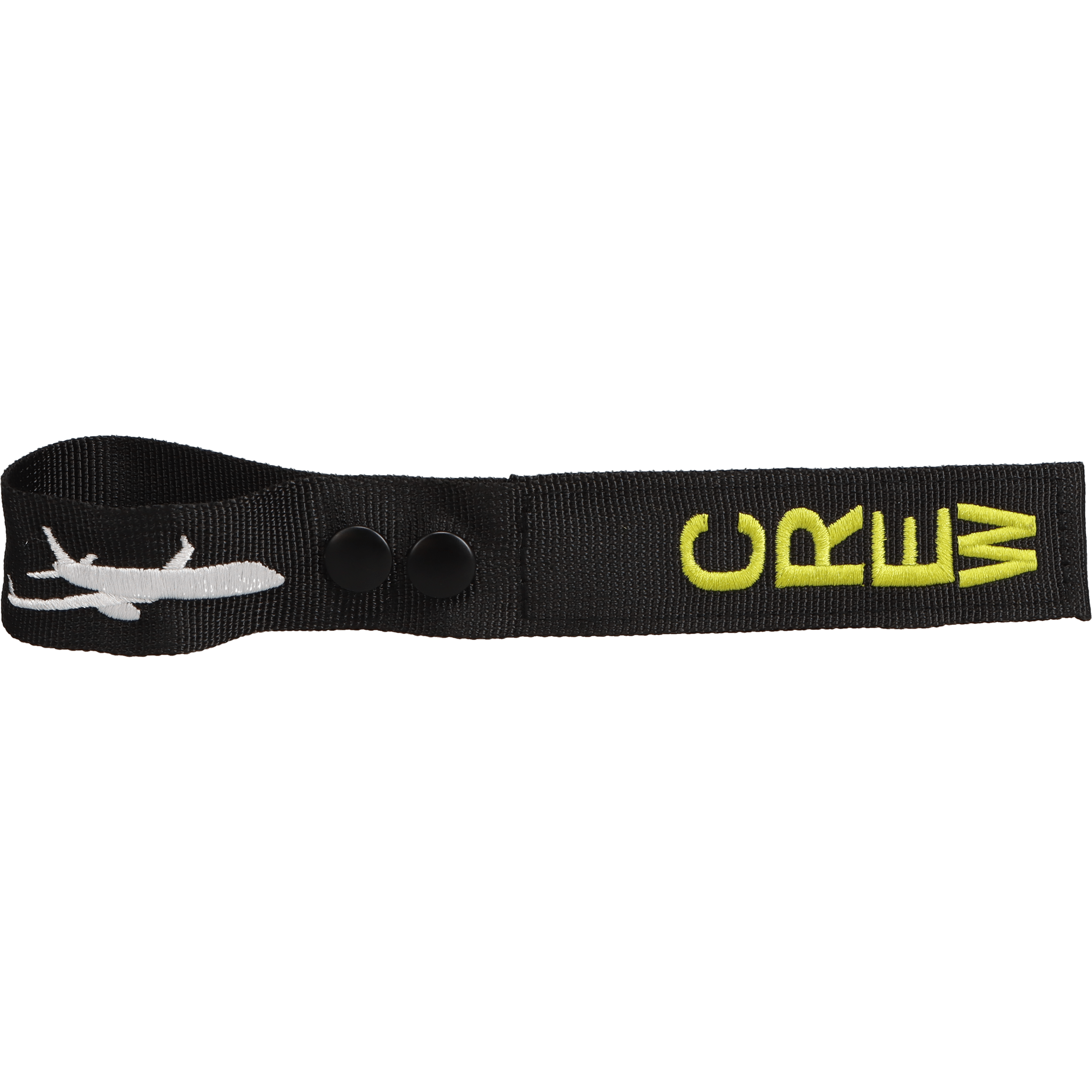 PilotMall.com Pins Patches Lanyards Keychains Green Pro Vertical Crew Bag Tag | Secure 2-Button Nylon Luggage Identifier for Pilots & Flight Attendants