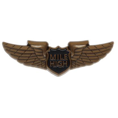 Pilot Toys Pins Patches Lanyards Keychains Mile High Club 3D Aviation Pin (New Larger Size)