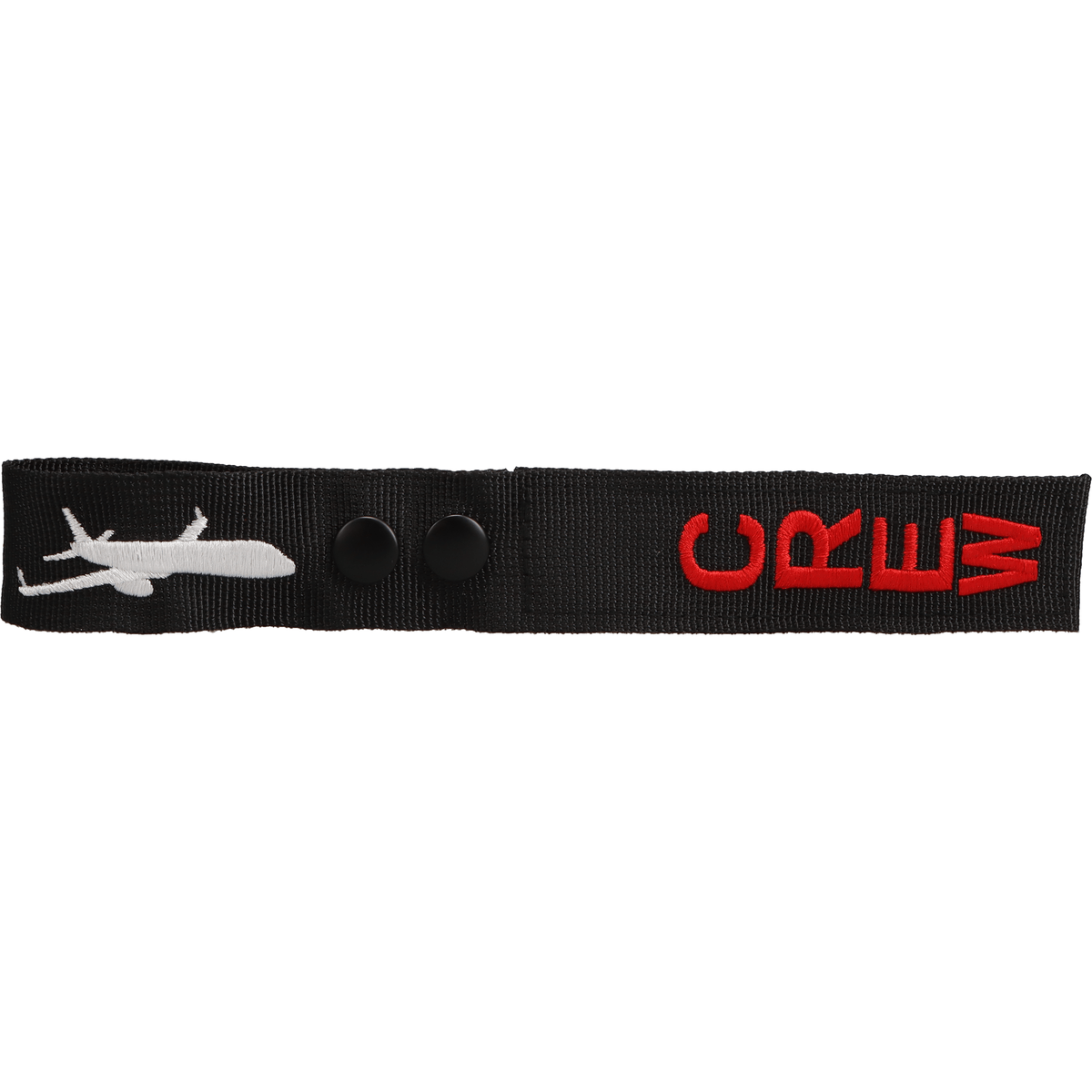 PilotMall.com Pins Patches Lanyards Keychains Red Pro Vertical Crew Bag Tag | Secure 2-Button Nylon Luggage Identifier for Pilots & Flight Attendants