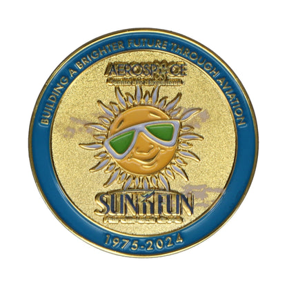 SUN 'n FUN Pins Patches Lanyards Keychains SUN 'n FUN 50th Challenge Coin