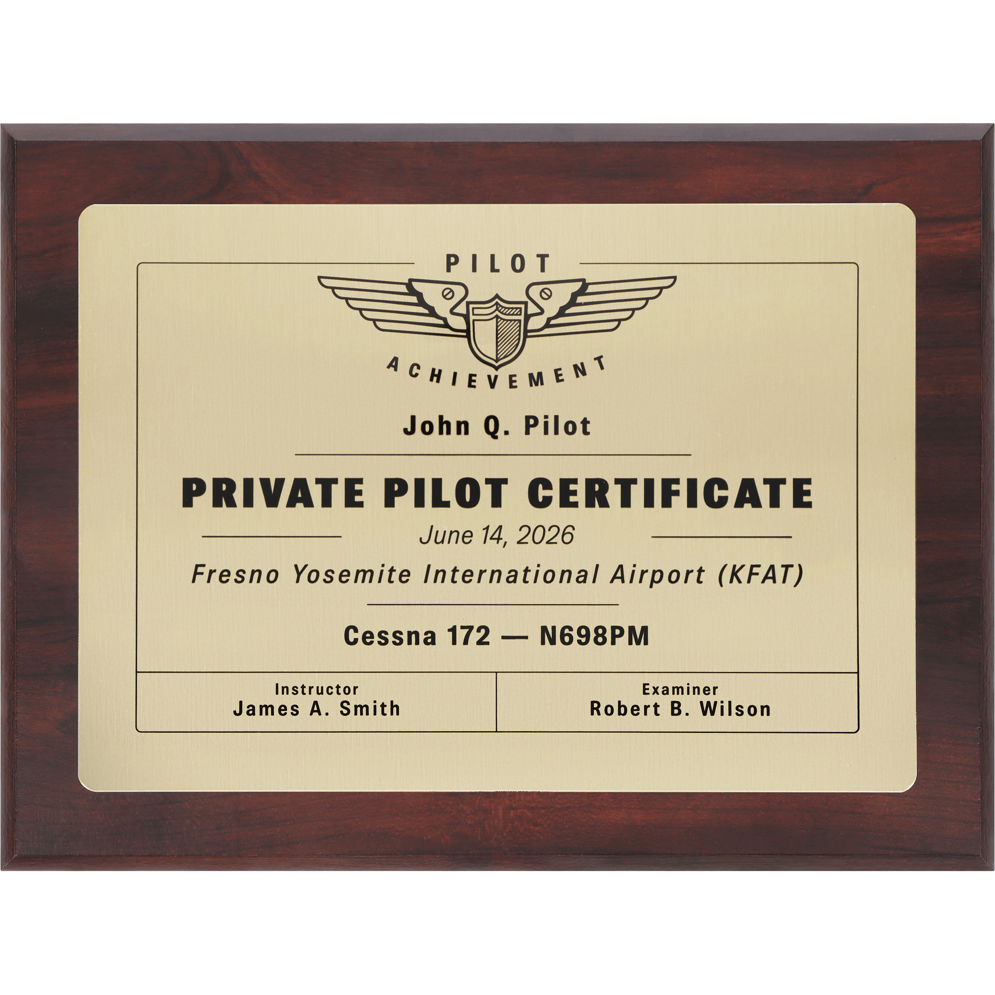 PilotMall.com Plaques Personalized Pilot Traditional Achievement 9 x 12 Plaque
