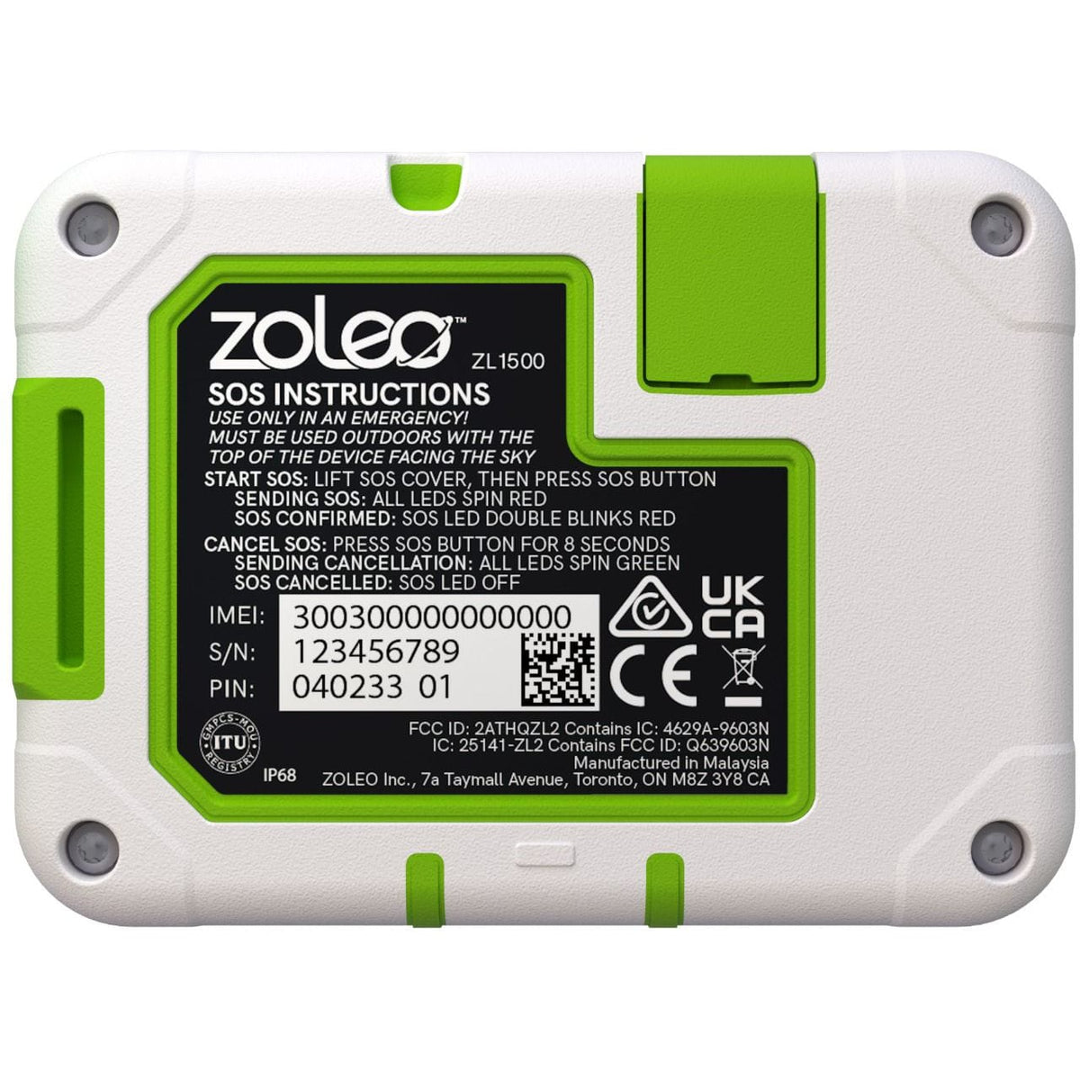 Zoleo PLBs & Tracking ZOLEO Satellite Communicator (ZL1500) – Limestone Edition