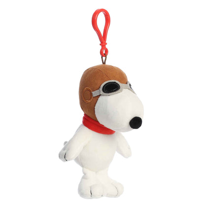 Snoopy Plush Flying Ace Snoopy Clip-On Plush 5" Keychain