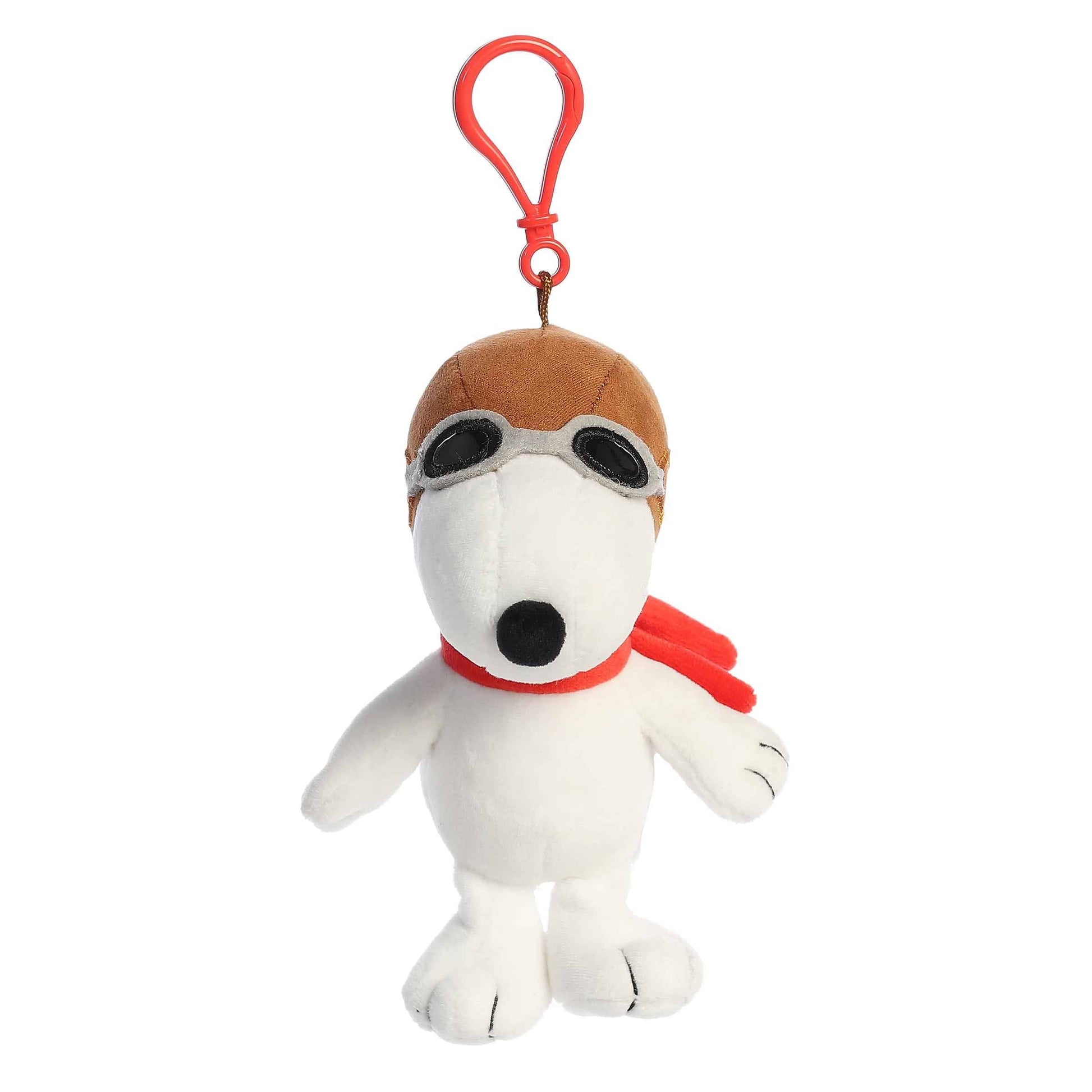 Snoopy Plush Flying Ace Snoopy Clip-On Plush 5" Keychain