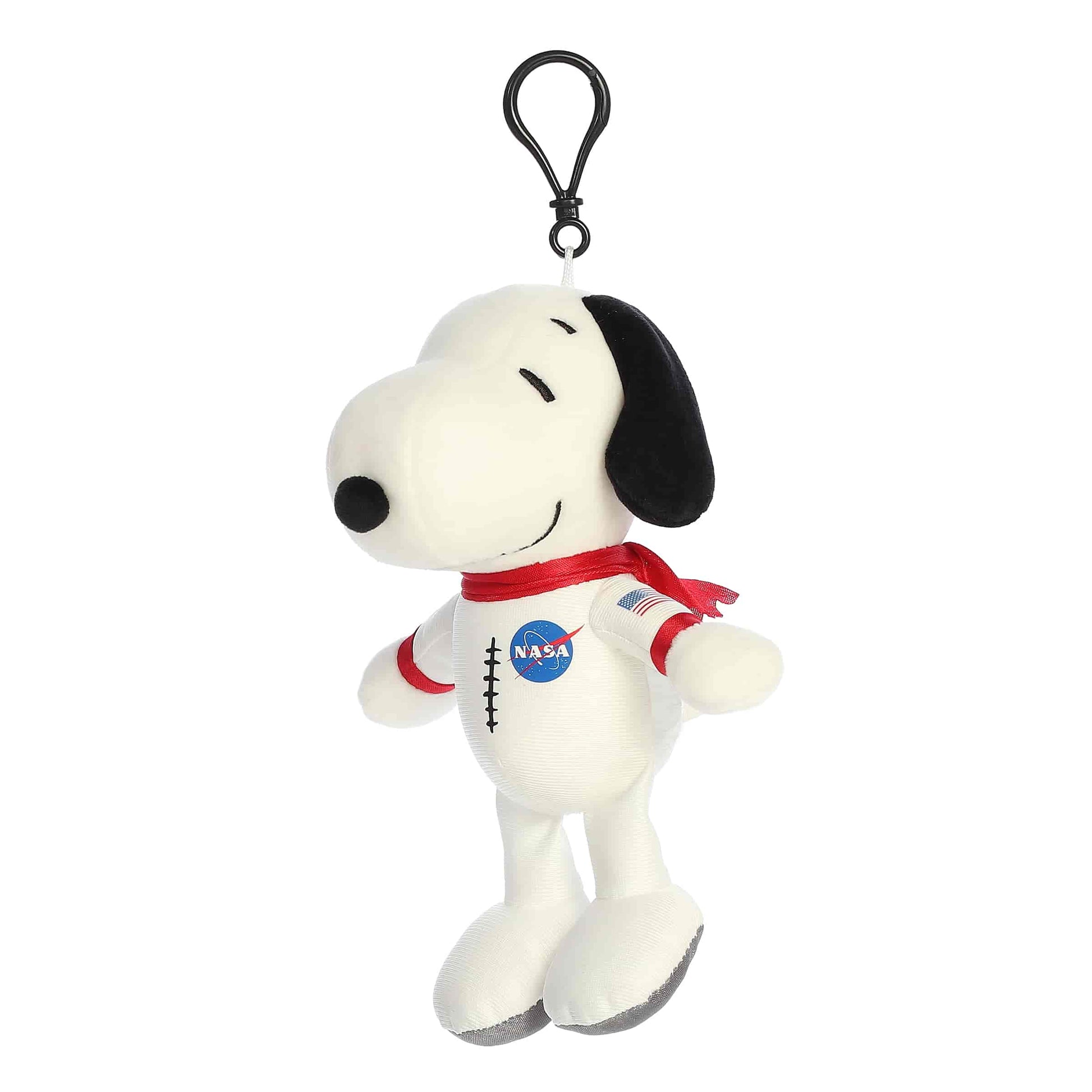 Snoopy Plush NASA Suit Snoopy Clip-On Plush 5" Keychain