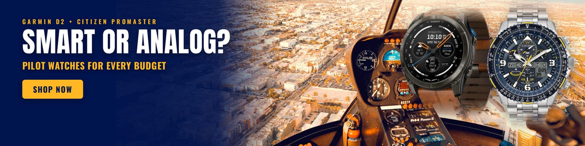 Smart or analog? Garmin D2 and Citizen Promaster pilot watches for every budget. Shop now.