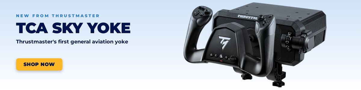 New from Thrustmaster: the TCA Sky Yoke, Thrustmaster's first general aviation yoke. Shop now.