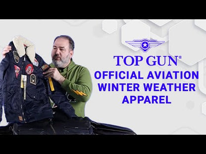 Jaqueta de couro oficial Top Gun G-1 com patches: máximo conforto com pele de cabra italiana e gola de pele de carneiro