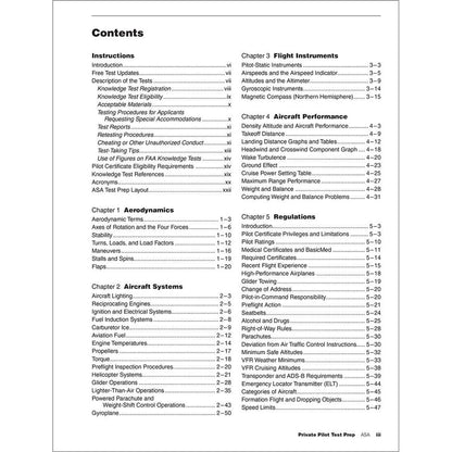 ASA Private Pilot ASA 2027-2028 Private Pilot Test Prep: Book + Prepware Online Practice Tests