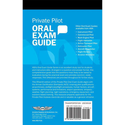 ASA Private Pilot ASA Private Pilot Oral Exam Guide (15th Edition): Ace Your Checkride