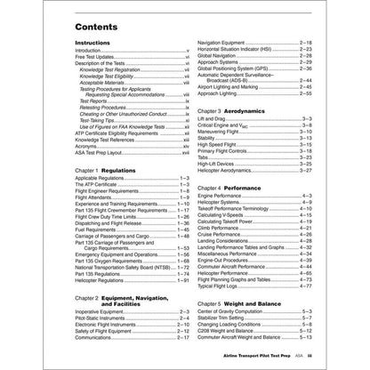 ASA Professional Pilot ASA 2027-2028 Airline Transport Pilot (ATP) Test Prep: Book + Prepware Online Practice Tests