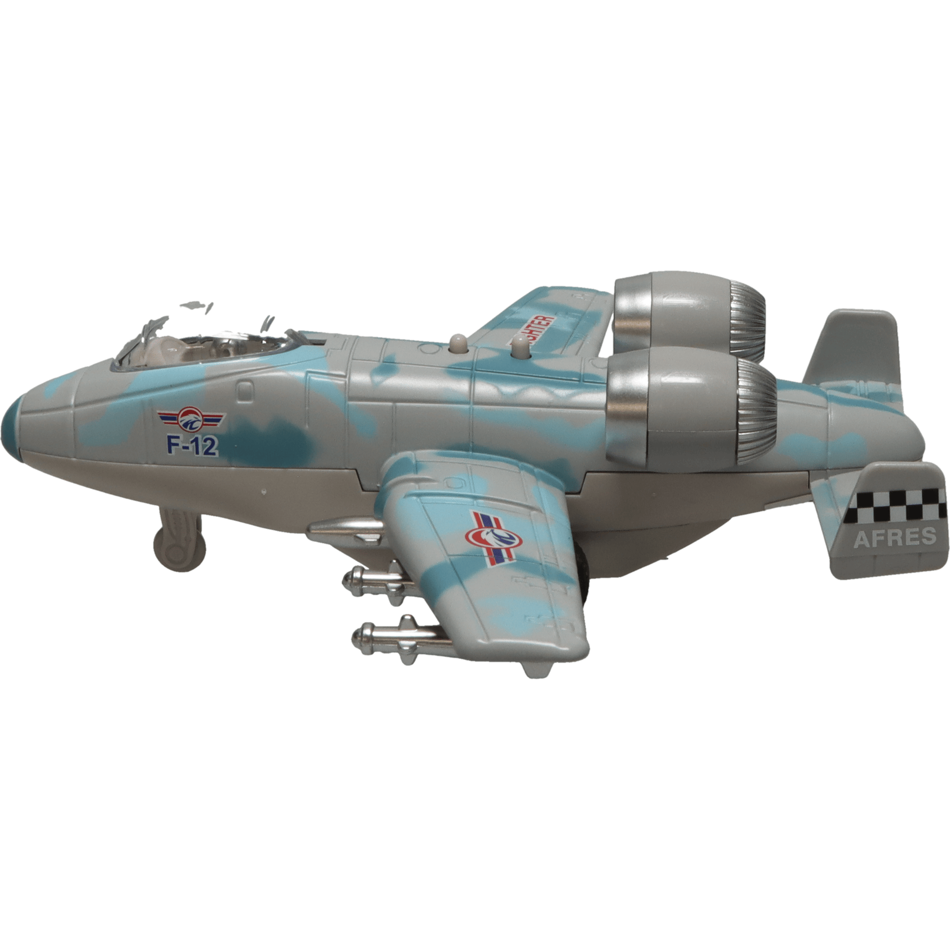 Fun Stuff Inc. Pull Back Planes 6" Fighter Jet Pullback Toy w/Light and Sound (1 Piece. Assorted Styles)