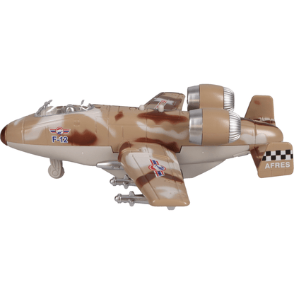 Fun Stuff Inc. Pull Back Planes 6" Fighter Jet Pullback Toy w/Light and Sound (1 Piece. Assorted Styles)