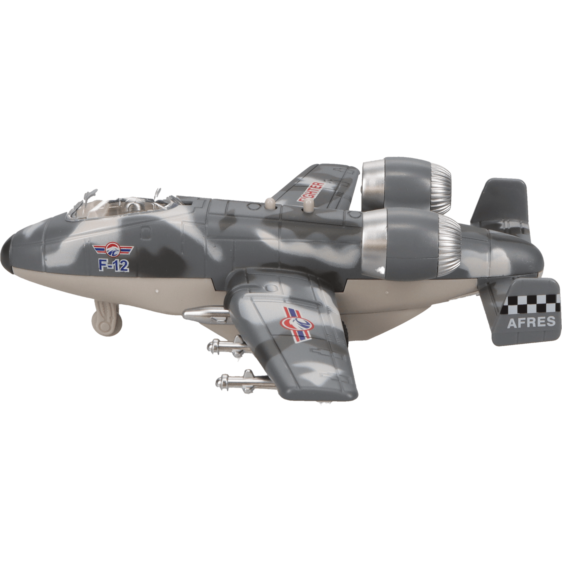 Fun Stuff Inc. Pull Back Planes 6" Fighter Jet Pullback Toy w/Light and Sound (1 Piece. Assorted Styles)