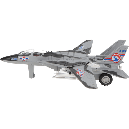 Fun Stuff Inc. Pull Back Planes 7.5" Fighter Jet w/Light and Sound (1 Piece. Assorted Styles)